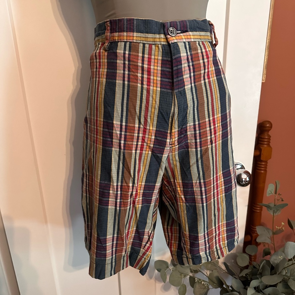 Polo Ralph Lauren India Madras bermuda pockets 100% cotton plaid men’s 38 shorts